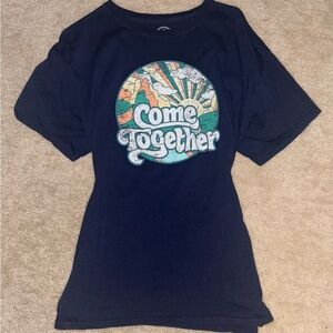 ‘Come Together’ Navy blue Large Graphic Tee